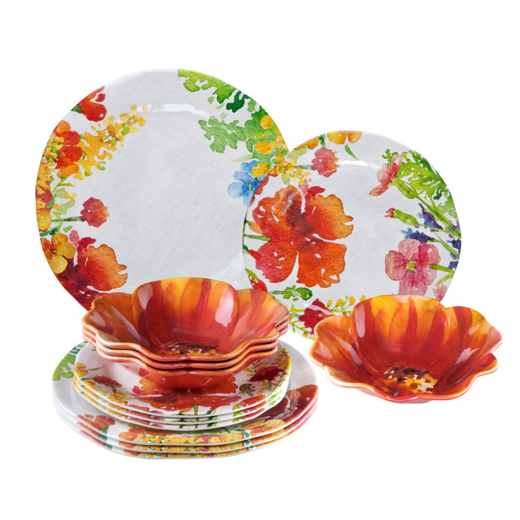 Red Barrel Studio® Achyuth Melamine Dinnerware Set of 12 & Reviews